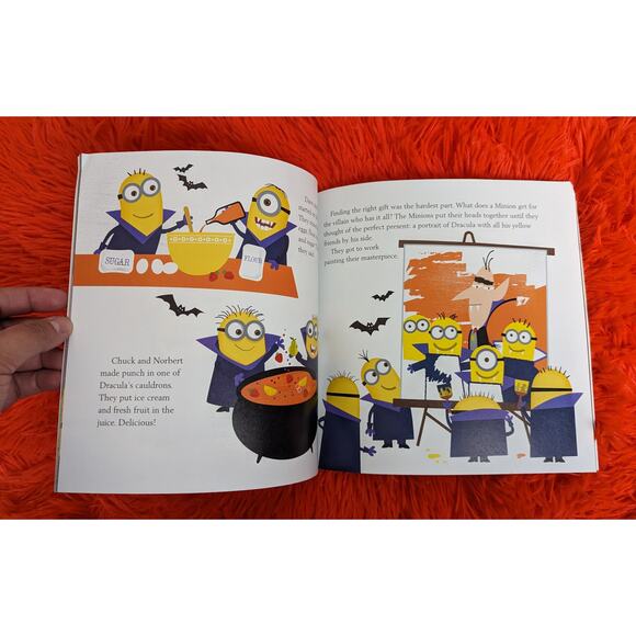 2015 Scholastic Ed. Minions Dracula's Last Birthday & Stickers Rosen Paperback - Picture 2 of 3